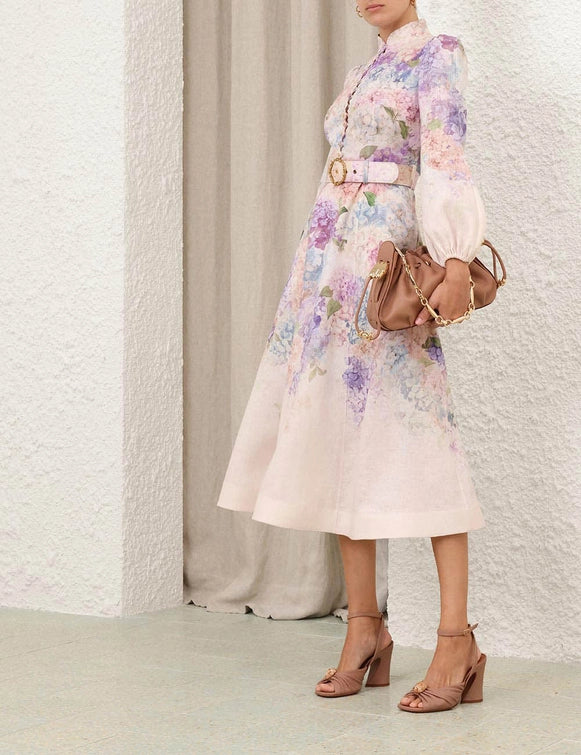 Dawning Buttoned Midi Dress