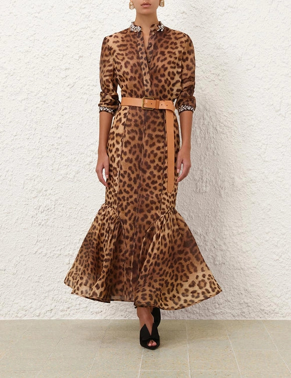 Crush Embellished Body Shirt & Panelled Pencil Skirt Set