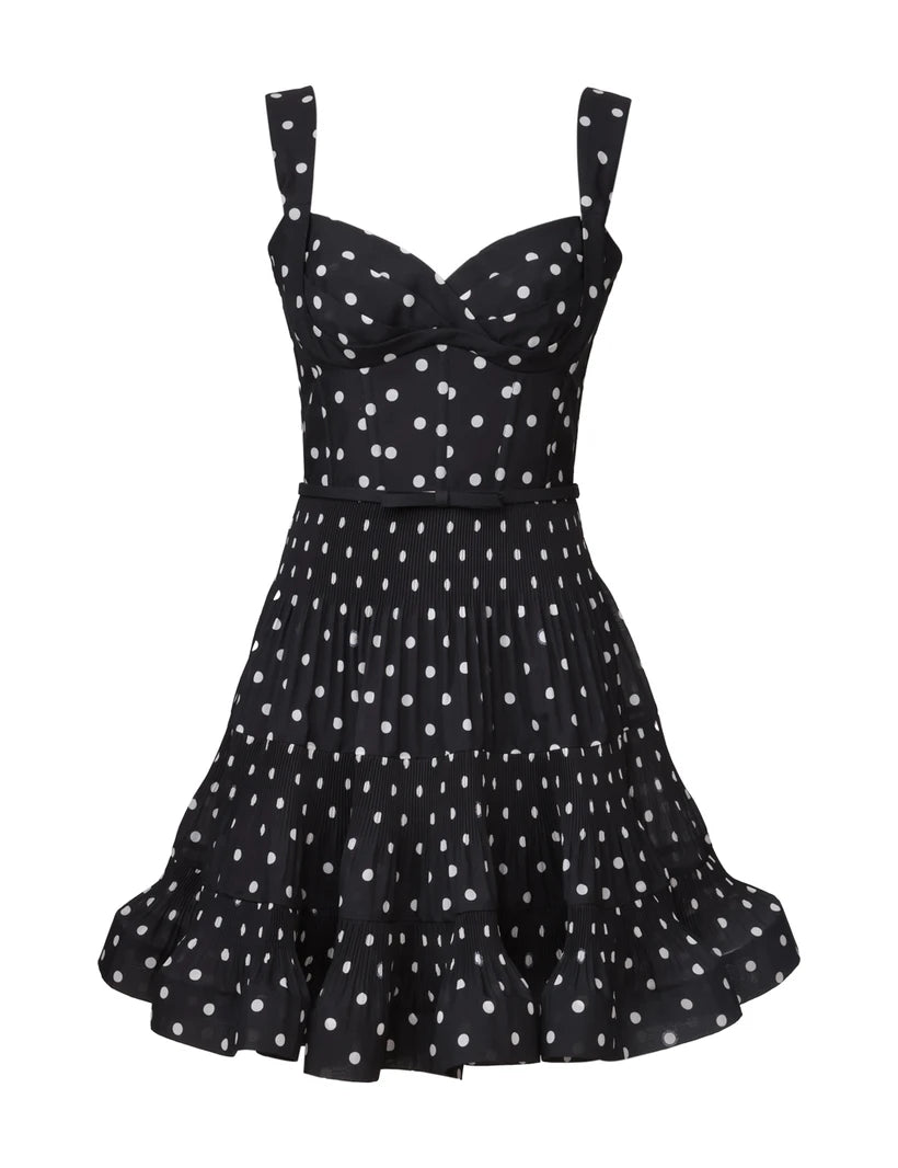 Pleated Draped Mini Dress