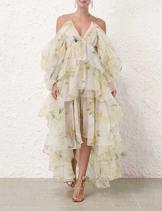 Harmony Gathered Long Dress