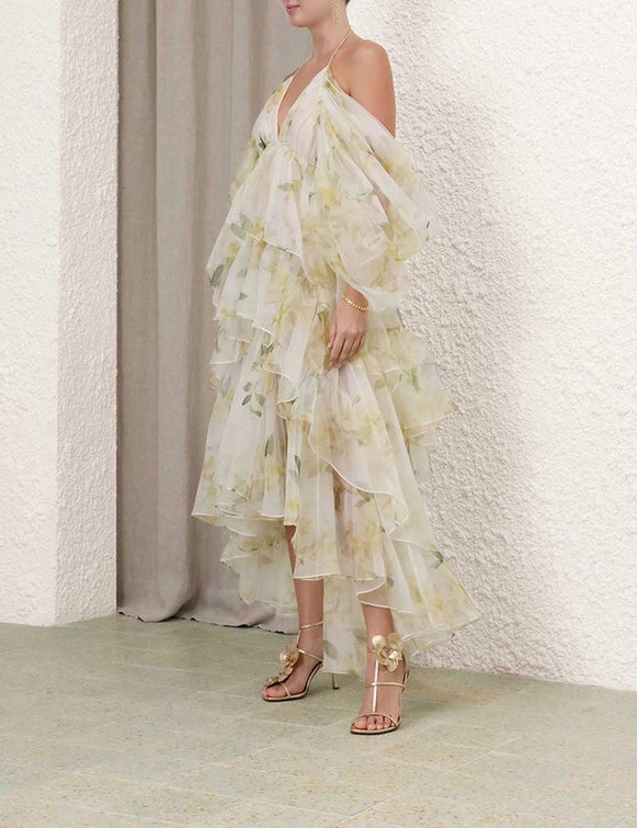 Harmony Gathered Long Dress