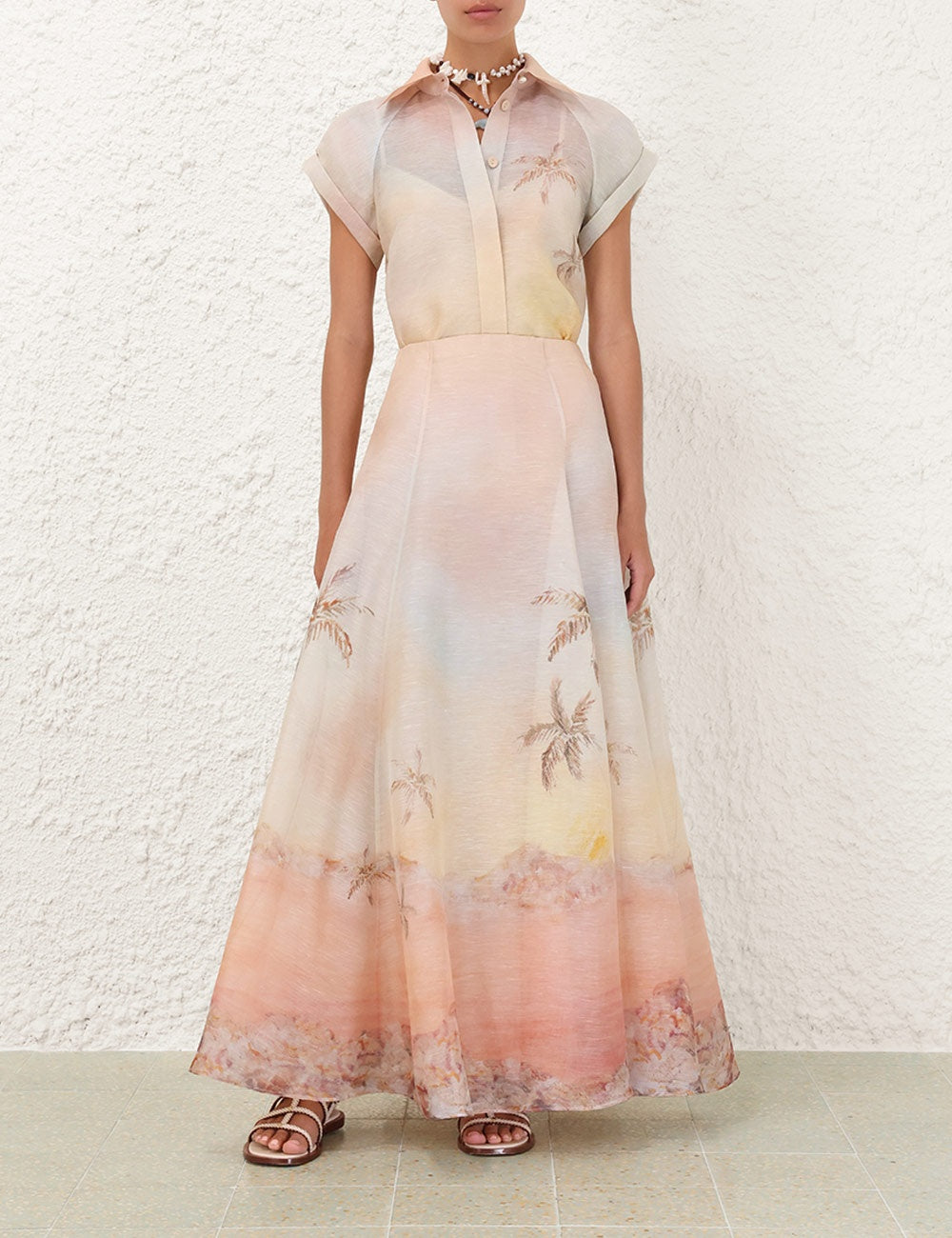 Illuminate Fitted Blouse & Maxi Skirt Set