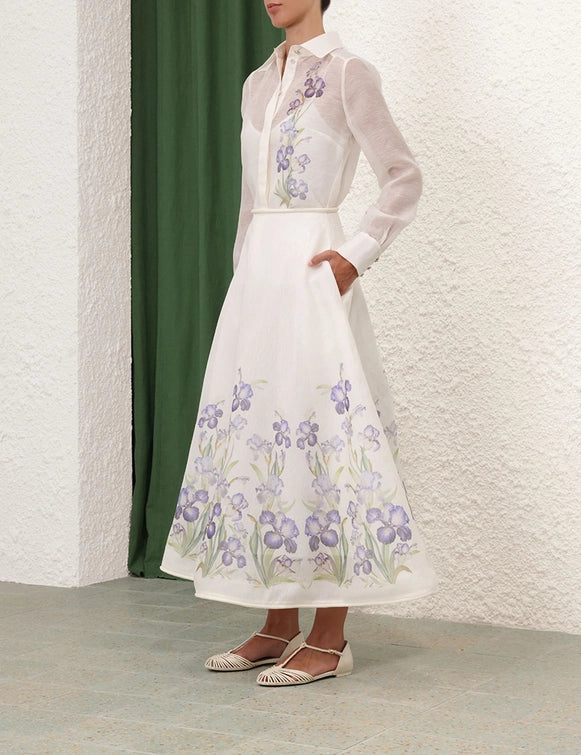 Natura Body Shirt & Flare Skirt Set
