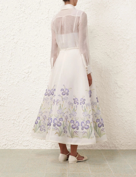 Natura Body Shirt & Flare Skirt Set