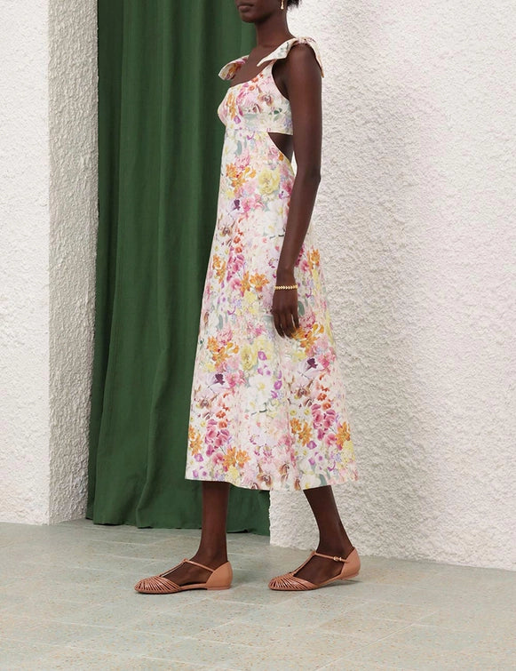 Harmony Tie Shoulder Midi